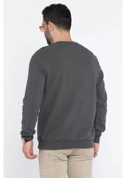 Erkek Bisiklet Yaka Sweatshirt