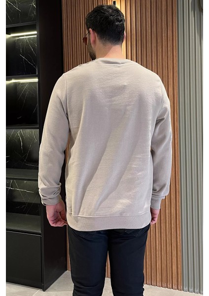 Erkek Bisiklet Yaka Sweatshirt