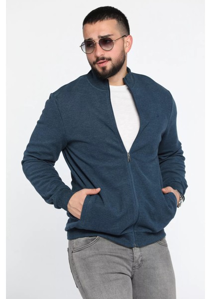 Erkek Fermuarlı Yarım Balıkçı Yaka Sweatshirt