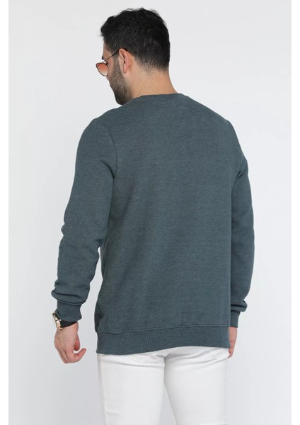 Erkek Bisiklet Yaka Sweatshirt