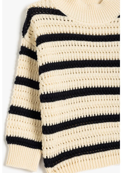 Bisiklet Yaka Uzun Kollu Pamuk Karışımlı Triko Kazak modelleri