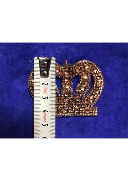 Kristal Sarı Taşlı Taç 6x4,5 cm - Şapka Kıyafet Taşlı Aksesuar fırsatları