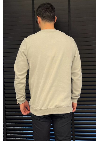 Erkek Bisiklet Yaka Sweatshirt