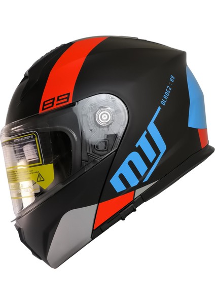 Mts 966 WX89 Çene Açılır Kask
