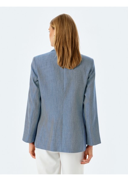 Uzun Kollu Cep Detaylı Kruvaze Blazer Ceket fırsatları