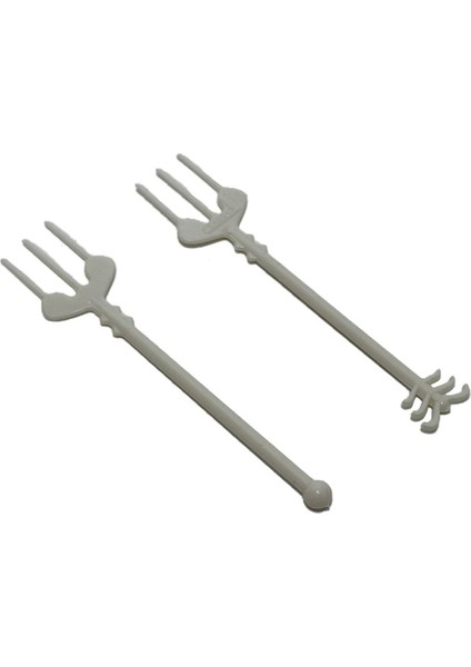 Plastik Kokteyl Cips Çatalı 9 cm (100 Adet)