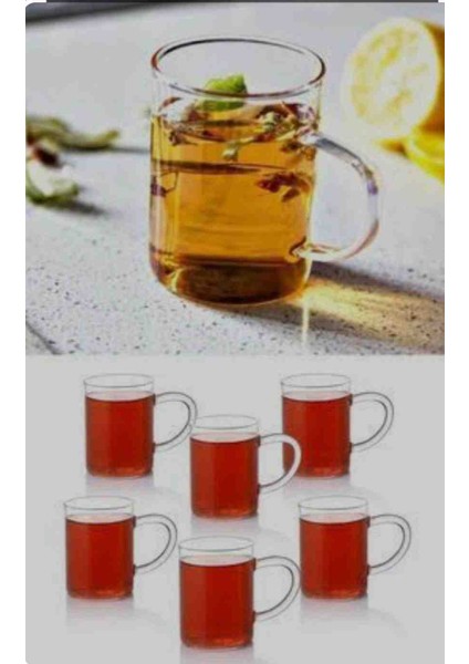 6 Adet Cam Brosilikat Çay Kahve Bardagı fiyatları