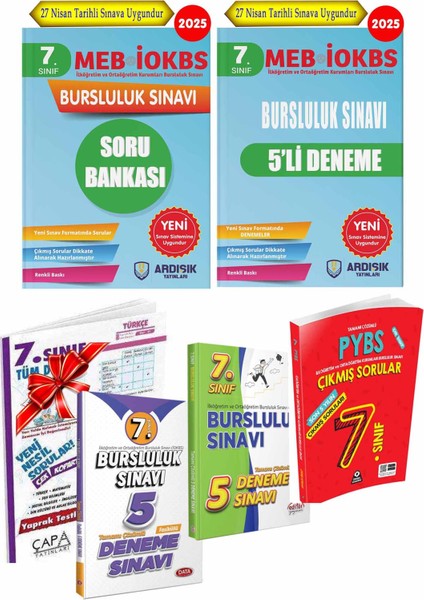 (Sınıf: 7) Bursluluk Sınavı Soru Bankası Deneme Sınavı ve Çıkmış Sorular Seti