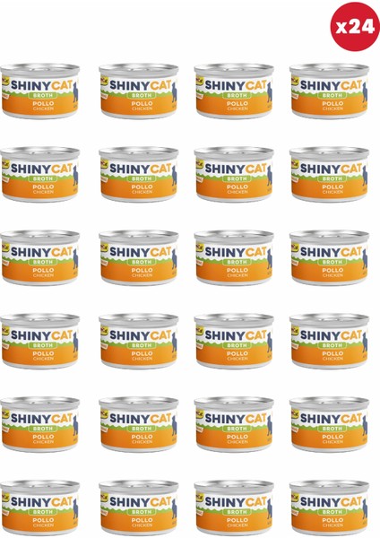 Shinycat Broth (Sos Içinde) Tavuklu Kedi Konservesi 70gr x 24 Adet