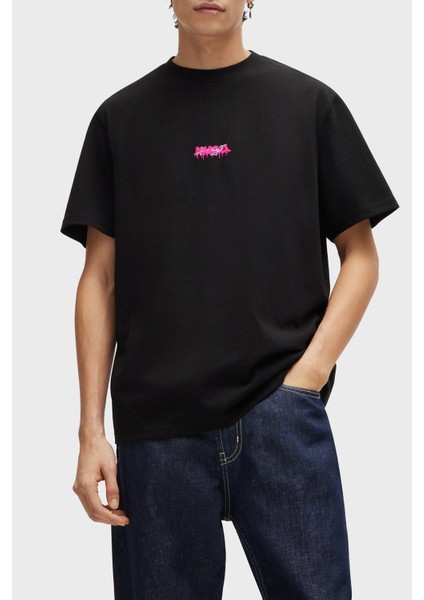 Sırt Baskılı Pamuklu Relaxed Fit T Shirt Erkek T Shirt 50509966 001