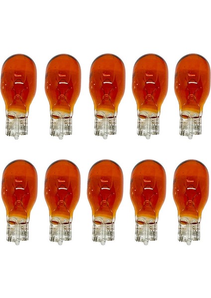 10 Adet 12V T15 WY16W Dipsiz Standart Ampul Turuncu