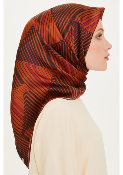 Geometrik Desenli Sura Saf İpek Eşarp 9218D 54 fiyatları