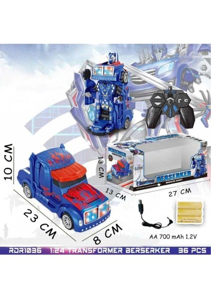 Uzaktan Kumandalı Full Fonksiyon Şarjlı Robota Dönüşen Tır Optimus Prime Araba