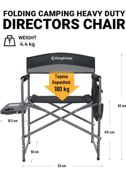 King Camp Kingcamp Ash Comfort Katlanır Kamp Sandalyesi Grey modelleri