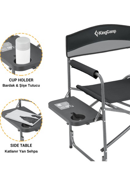 King Camp Kingcamp Ash Comfort Katlanır Kamp Sandalyesi Grey fırsatları