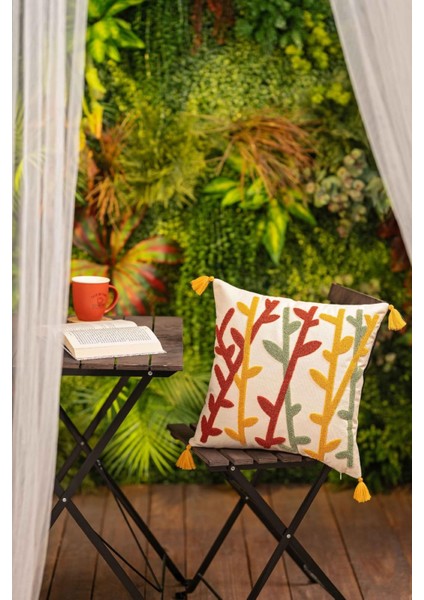 Punch Nakışlı Kırlent Bambu 43x43 2Adet