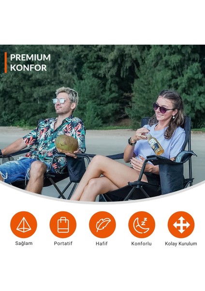 King Camp Kingcamp Lotus Xl Cool Ice Ultra Konforlu & Takviyeli Kamp Sandalyesi Black fiyatları