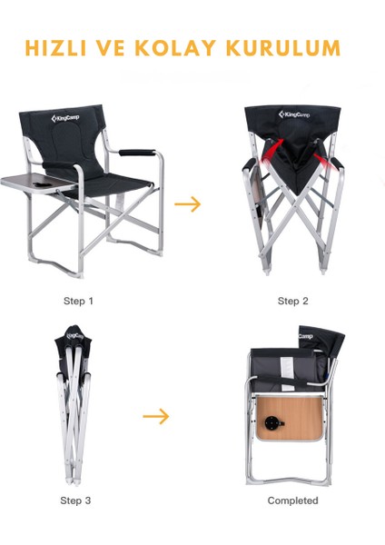 King Camp Kingcamp Deluxe Director Chair Katlanır Ultralux Kamp Sandalyesi fırsatları