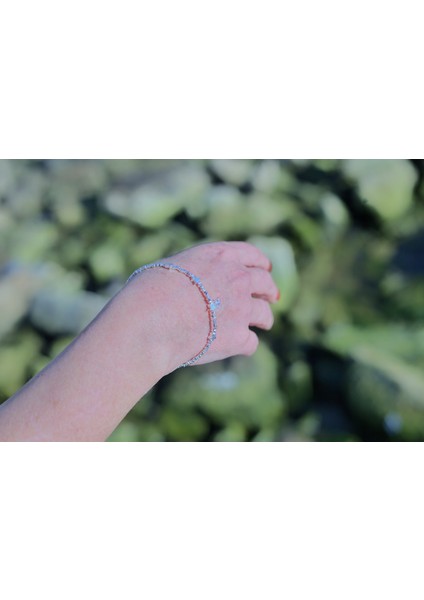 Yıldız Detaylı Gümüş Rengi Zarif Bileklik fiyatları