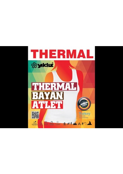 Yıldız 2320 Kadın Askılı Termal Atlet Ekru