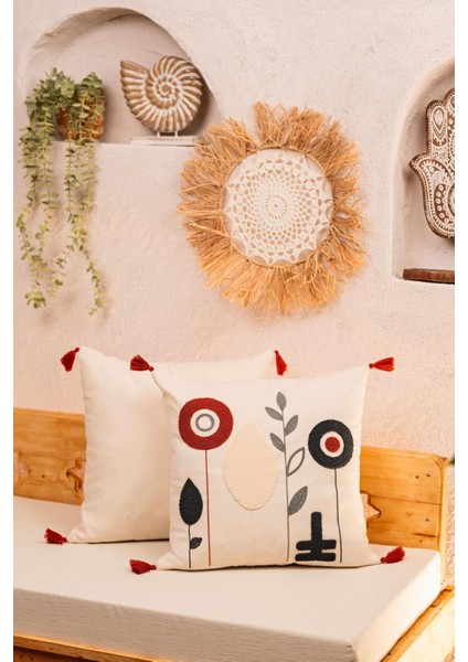 Punch Nakışlı Kırlent Luna 43x43 2Adet