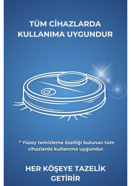 Gül Bahçesi Kokulu Akıllı Robot Süpürge Suyu. Yüzey Temizleyici Deterjanı 250ML.