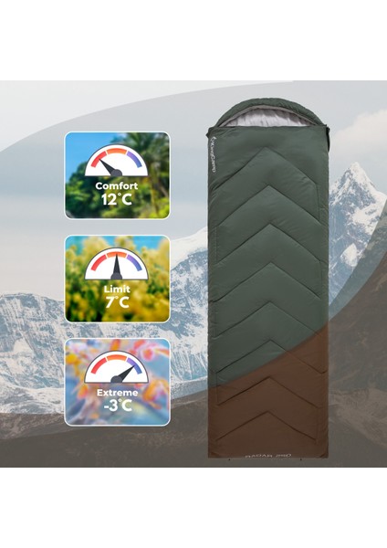 Kingcamp Radar 250 Deluxe -3°c Uyku Tulumu Green & Brown indirimleri