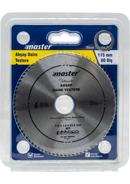 530940 Ahşap Daire Testere Bıçağı 115 mm 80 Diş (Elmassız) indirimleri