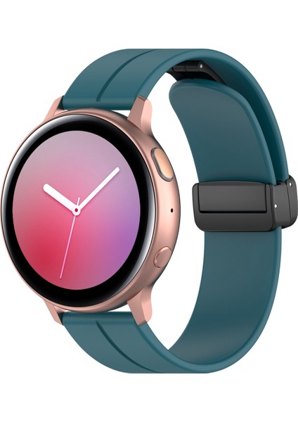 Katlanır Siyah Tokalı Silikon Saat Kordonu 20MM (Yurt Dışından)