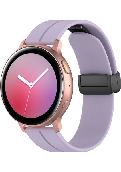 Katlanır Siyah Tokalı Silikon Saat Kordonu 20MM (Yurt Dışından)