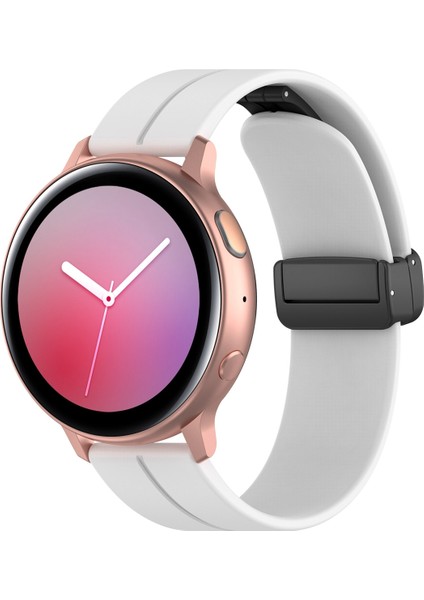 Katlanır Siyah Tokalı Silikon Saat Kordonu 20MM (Yurt Dışından)