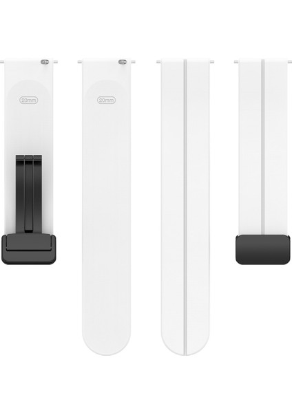 Katlanır Siyah Tokalı Silikon Saat Kordonu 20MM (Yurt Dışından) modelleri