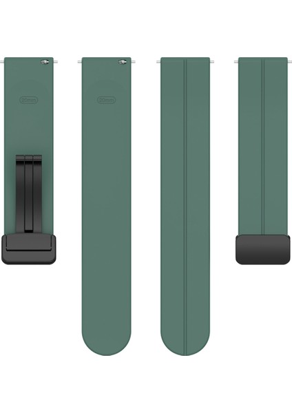 Katlanır Siyah Tokalı Silikon Saat Kordonu 20MM (Yurt Dışından) modelleri