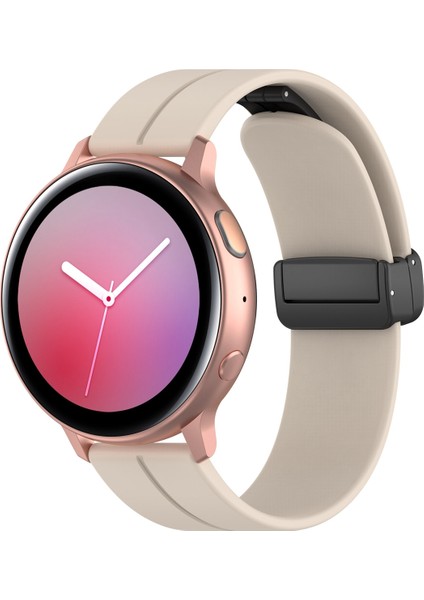 Katlanır Siyah Tokalı Silikon Saat Kordonu 20MM (Yurt Dışından)