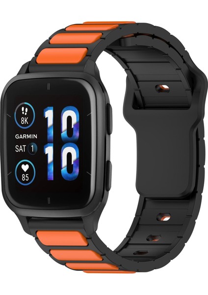 Garmin Watch 20MM Için Iki Renkli I Şekilli Silikon Kayış (Yurt Dışından)