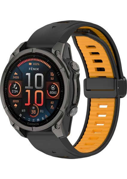 Garmin Fenix ​​8 Amoled 43MM Için Manyetik Silikon Saat Bandı (Yurt Dışından)