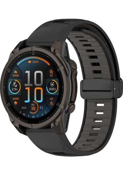 Garmin Fenix ​​8 Amoled 47MM Için Manyetik Silikon Saat Bandı (Yurt Dışından)