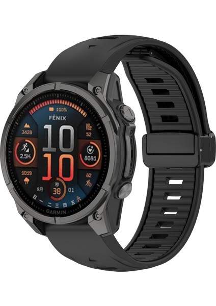 Garmin Fenix ​​8 Amoled 43MM Için Manyetik Silikon Saat Bandı (Yurt Dışından)