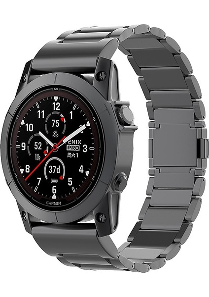 Garmin Tactix 7 Pro / Fenix ​​​​7x Için Üç Boncuklu Metal Kayış (Yurt Dışından)