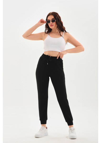 341 Dar Paça Cepli Yüksek Bel Jogger Modal Kadın Eşofman Altı fiyatları