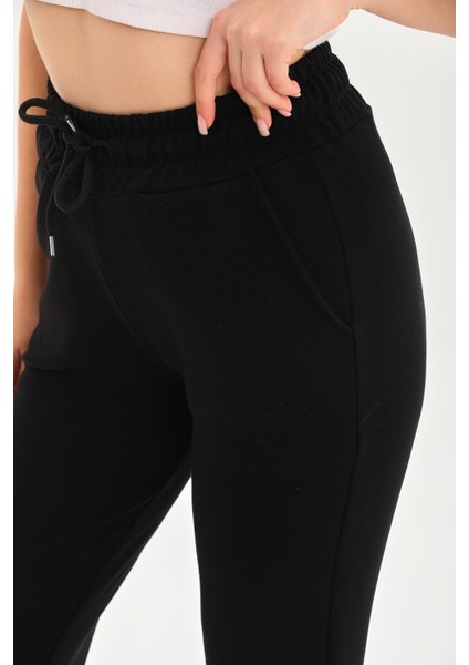 341 Dar Paça Cepli Yüksek Bel Jogger Modal Kadın Eşofman Altı fırsatları