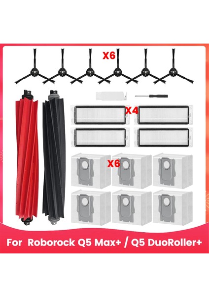 Roborock Q5 Max+ / Q5 Duoroller+ Robot Süpürge Aksesuarları Kiti Için Yedek Parçalar (Yurt Dışından)