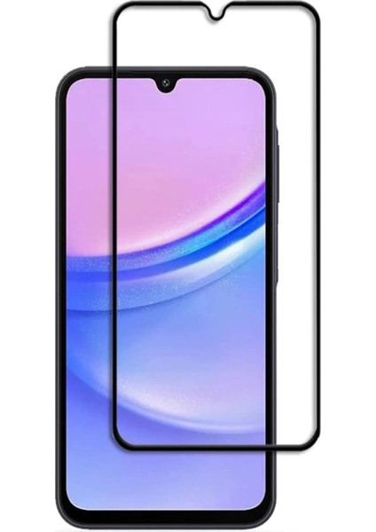 Samsung Galaxy A24 Uyumlu Tam Kaplayan Premium Ekran Koruyucu Cam Anti-Static Özellikli Siyah Çerçeveli