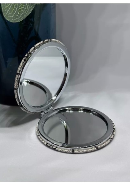 Cep Çanta Aynası Makyaj Aynası Kapaklı Büyüteçli 7 cm Mini Makyaj Aynası Yuvarlak