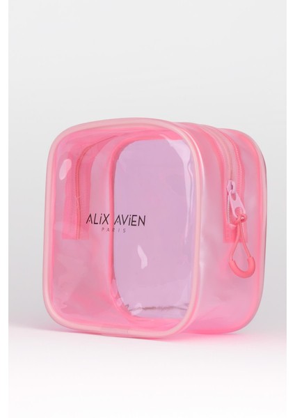 Pembe Mini Makyaj Çantası - Pink Cosmetic Bag