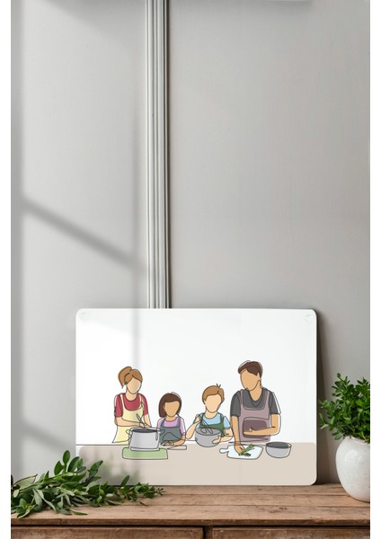 Aile Desenli Cam Kesme Tahtası - Cam Kesme Tablası | 25CM x 35CM modelleri