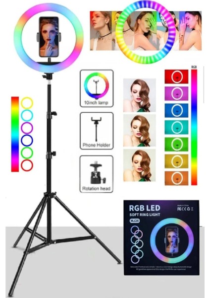 Rgb Ring Light Işık LED Youtuber Makyaj 33CM (13''inch) LED Video Güzellik Merkezi Işığı