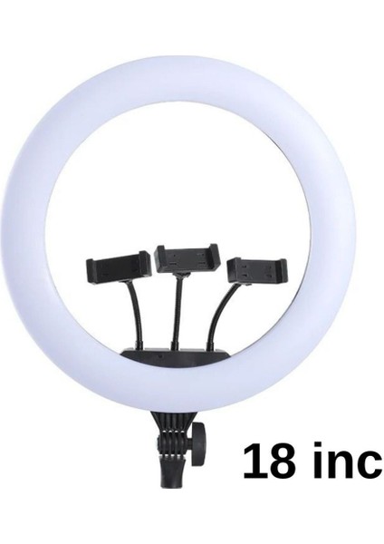 LCD Ekranlı 18 Inç Profesyonel Stüdyo Işığı Ring Light(Influencer, Youtuber, Tiktok,stüdyo Paneli)