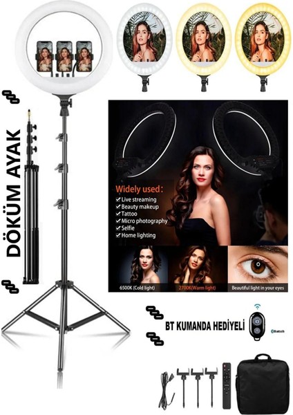 Megalux Ring Light LED Işık Halkası 21 Inç 54 cm Profesyonel Influencer Işığı Döküm Ayaklı