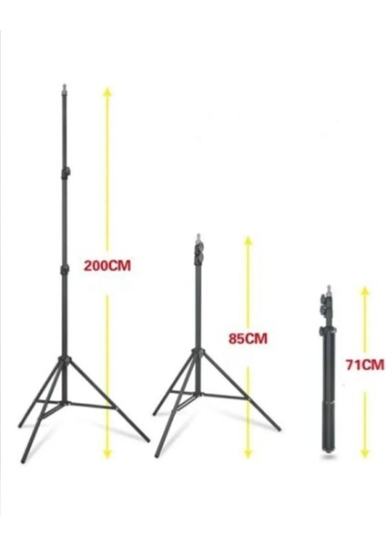 Güçlendirilmiş Profesyonel Alüminyum Döküm Ayak Sağlam Dayanıklı Vidalı Tripod Ayağı Ring Lıgh